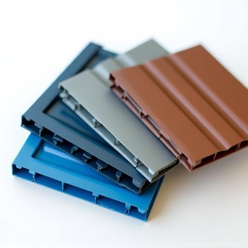 Colorbond steel samples in various colours